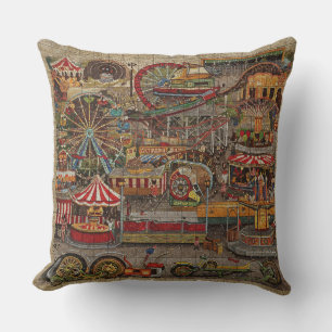 Cojín Decorativo Mosaic del parque de atracciones Vintage
