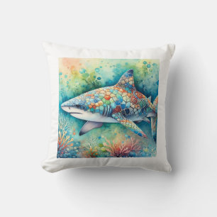 Cojín Decorativo Mosaic Gulper Shark 230924AREF109 - Watercolor