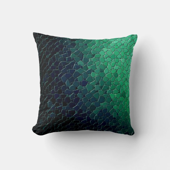 Cojín decorativo Mosaic Ocean Blues (Anverso)
