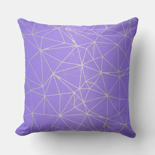 Cojín Decorativo Mosaic Triangles Violet (Anverso)