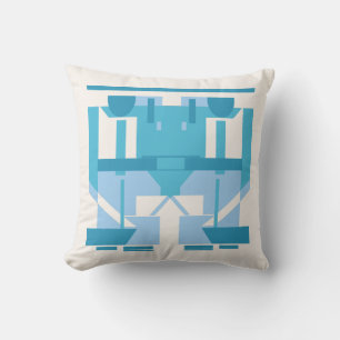 Cojín Decorativo Mosaico abstracto azul turquesa Aqua Light