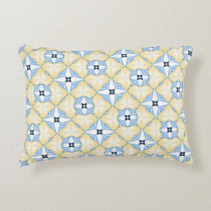 Cojín Decorativo Mosaico amarillo y azul