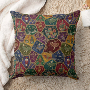 Cojín Decorativo Mosaico Antiguo Cascanueces Ballet Navideño Person