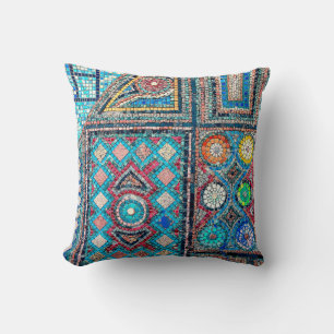 Cojín Decorativo mosaico antiguo muy bonito y vívido en t