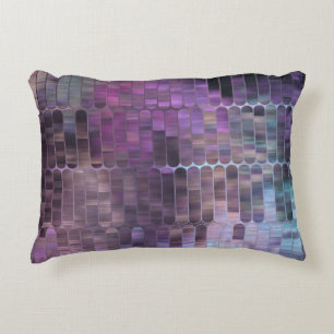 Cojín Decorativo Mosaico Brillante: Resumen Glosado Multicolorizado
