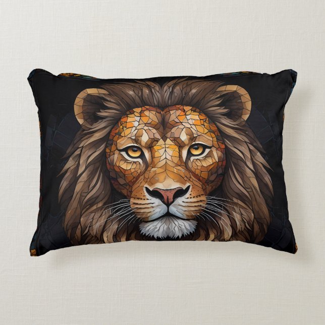 Cojín Decorativo Mosaico de cebra vibrante (Anverso)