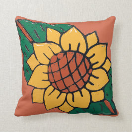 Cojín Decorativo Mosaico de girasol mexicano