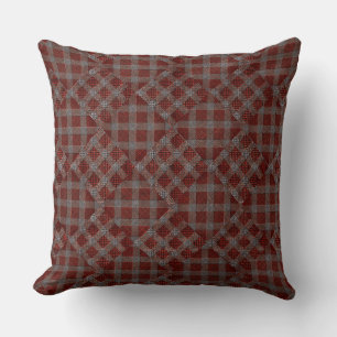 Cojín Decorativo Mosaico de mosaico de plaid de coral tartán almoha