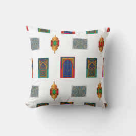 Cojín Decorativo Mosaico de puertas y faroles marroquíes