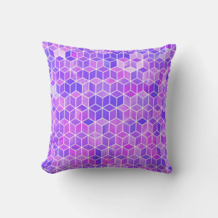 Cojín Decorativo Mosaico de verano: Fusión de cubos acuáticos