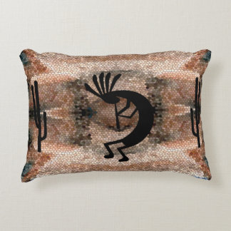 Cojín Decorativo Mosaico del desierto del suroeste de Kokopelli