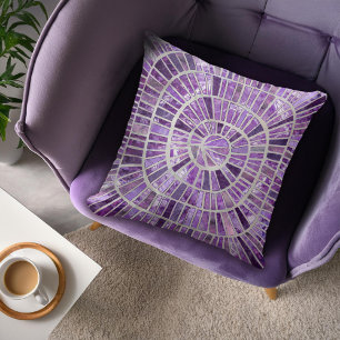 Cojín Decorativo Mosaico espiral - Ametismo en perla