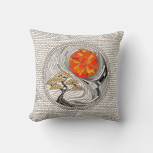 Cojín Decorativo Mosaico Golden Bonsai Sunrise