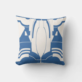 Cojín Decorativo Mosaico mediterráneo clásico-azul-blanco