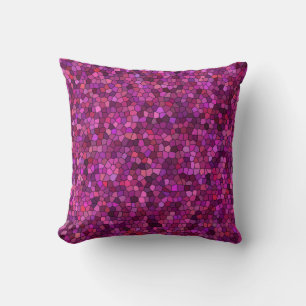 Cojín Decorativo Mosaico Rosa Púrpura