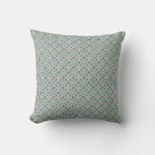 Cojín Decorativo Mosaico rosa y azul