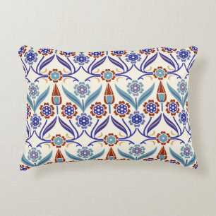 Cojín Decorativo Mosaico turco: Colorido patrón sin foco