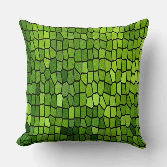 Cojín Decorativo Mosaico verde (Anverso)