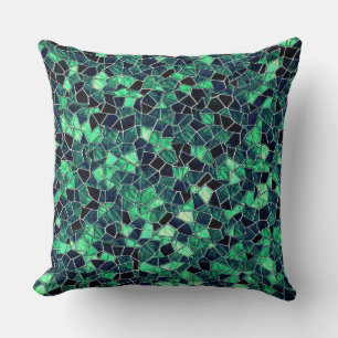 Cojín Decorativo Mosaico verde oscuro y menta, línea de opción de d