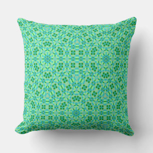 Cojín Decorativo Mosaicos azul y verde playa