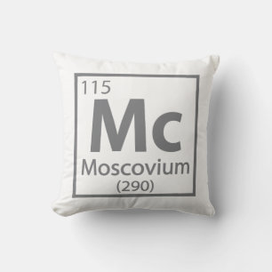 Cojín Decorativo Moscovium - Mesa Periódica de Ciencia Rusa
