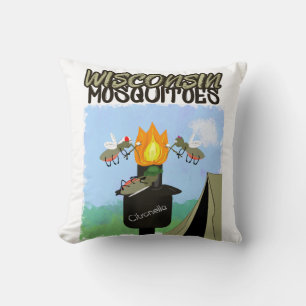Cojín Decorativo Mosquitos de Wisconsin Dibujo Animado - Campamento
