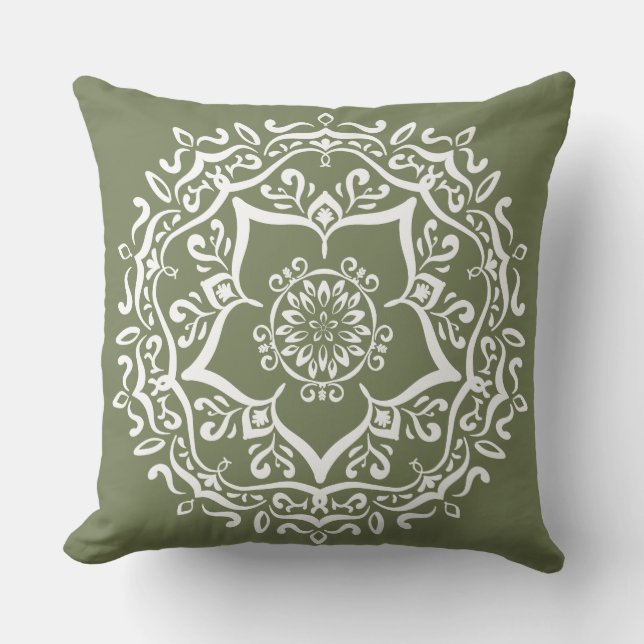 Cojín Decorativo Moss Mandala (Anverso)