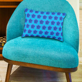 Cojín Decorativo Moss Rosa Flor patrón sin foco en azul claro