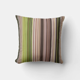 Cojín Decorativo Mossy Bark Brown y Green Stripe