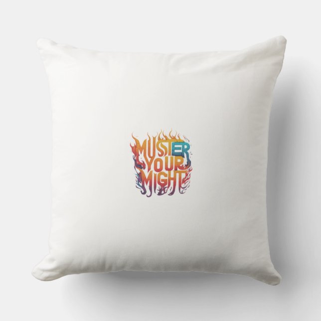 Cojín Decorativo Mostrando tu poder" (Anverso)