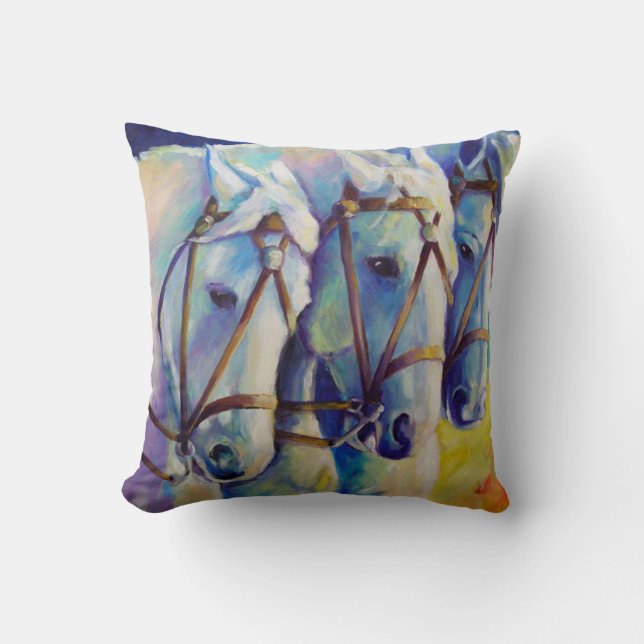 Cojín Decorativo Mostrar caballos Pillow (Anverso)
