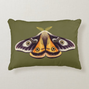 Cojín Decorativo Moth Insect Art Goblincore Saturnia Witchen Green