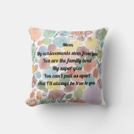 Cojín Decorativo "Mother's Day Poem Throw Cushion"