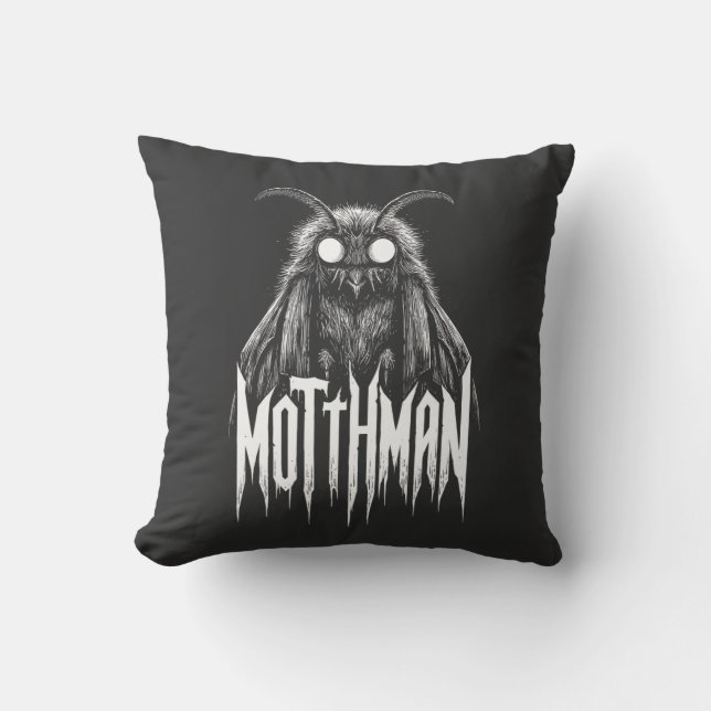 Cojín Decorativo Mothman Cryptid Horror Gothic Paranormal Creature  (Anverso)