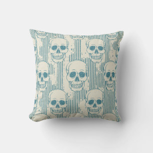 Cojín Decorativo Motif De Calavera: Patrón De Mano Libre Sin Marea