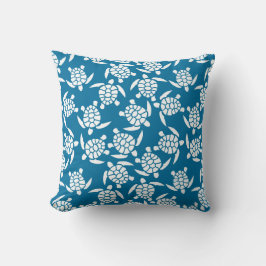 Cojín Decorativo Motif De Repetición Blanco Y Azul | Patrón de tort