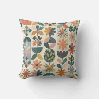 Cojín Decorativo Motif Floral Géométrique