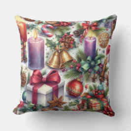 Cojín Decorativo Motif Holiday Navidades de acuarela