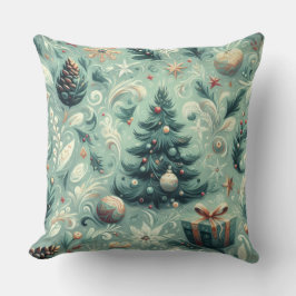 Cojín Decorativo Motif Holiday Whimsy Green Navidades