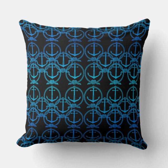 Cojín decorativo Motif Nautical Blue Anchor (Anverso)