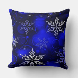 Cojín Decorativo Motif Royal Blue Snowflake Motif