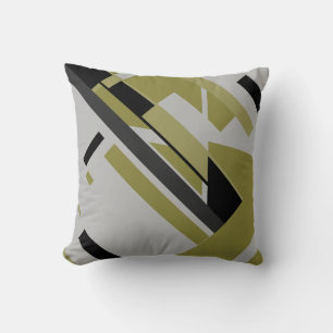 Cojín Decorativo Motismo diagonal brillante geométrico de color neg