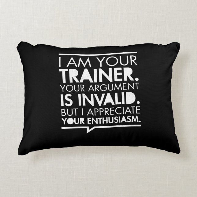 Cojín Decorativo Motivación de aptitud para entrenador personal (Anverso)