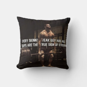 Cojín Decorativo Motivación de entrenamiento de fuerza - trampas - 