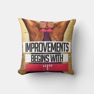 Cojín Decorativo Motivación del entrenamiento: las mejoras comienza