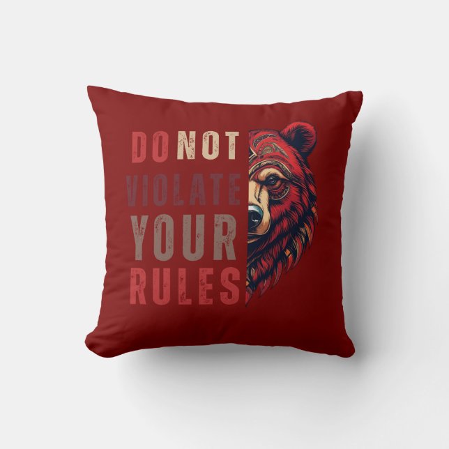 Cojín Decorativo Motivación | Mentalidad de Forex | Osito (Anverso)