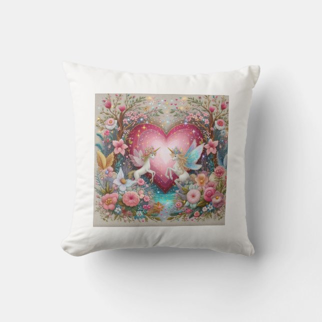 Cojín Decorativo Motivacional Feliz Día de San Valentín (Anverso)