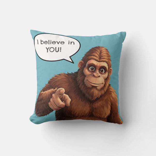 Cojín Decorativo Motivador Gran pie cree en ti (Anverso)