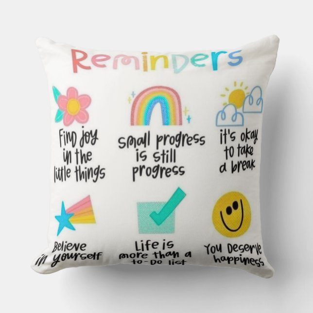 Cojín Decorativo  Motivational & Functional Home Decor Cushion (Anverso)