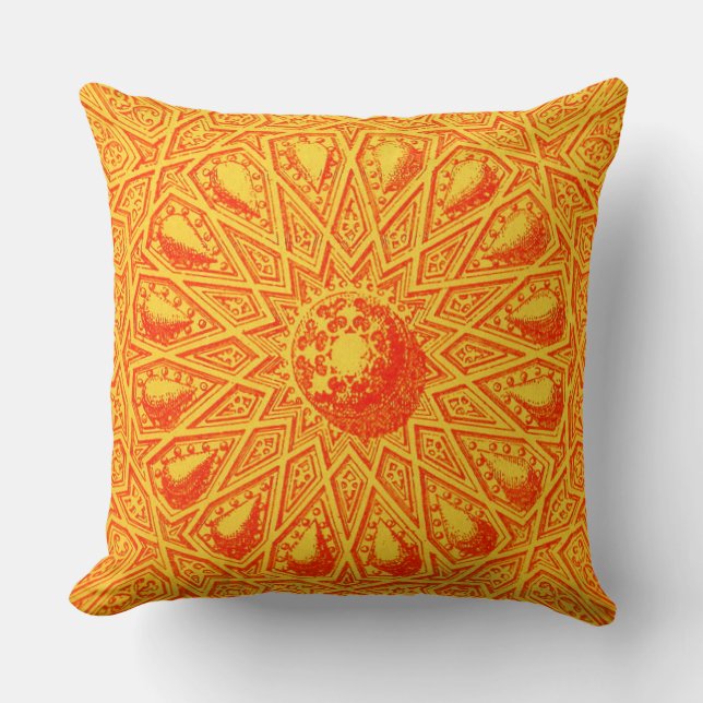 Cojín Decorativo motivo antiguo de Oriente Medio (Anverso)